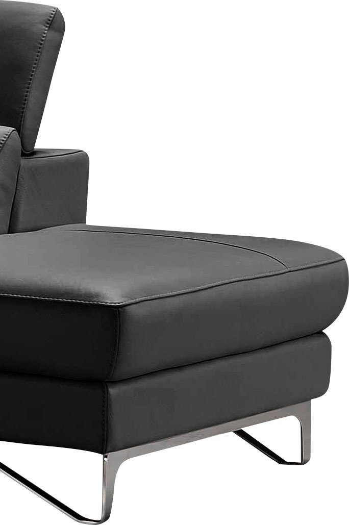 Egoitaliano Ottomane Princess, elegantes Designsofa mit erstklassigem Sitzkomfort, inkl. verstellbarem Kopfteil und edle Designmetallfüße
