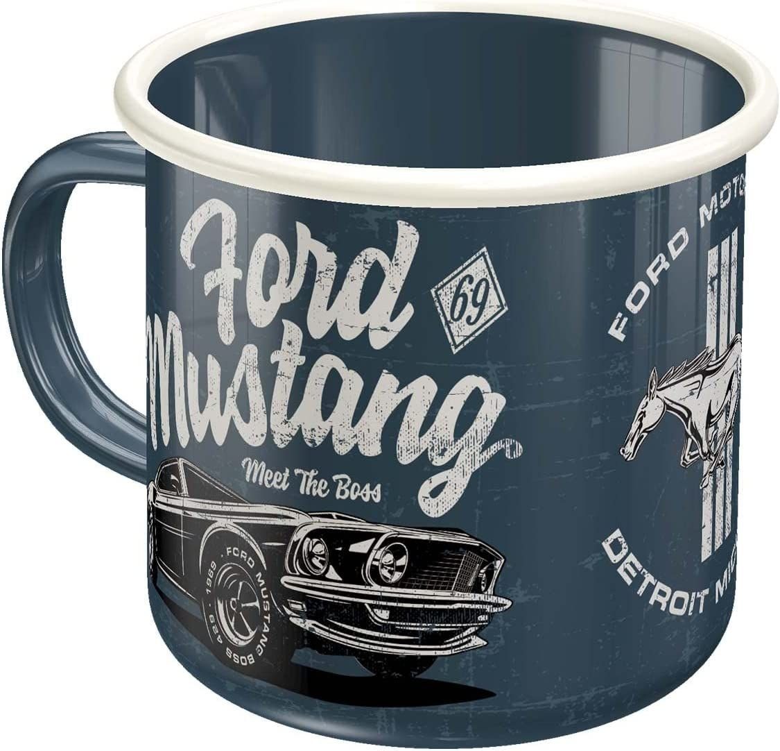 Nostalgic-Art Tasse Emaille-Becher - Ford - Ford Mustang The Boss