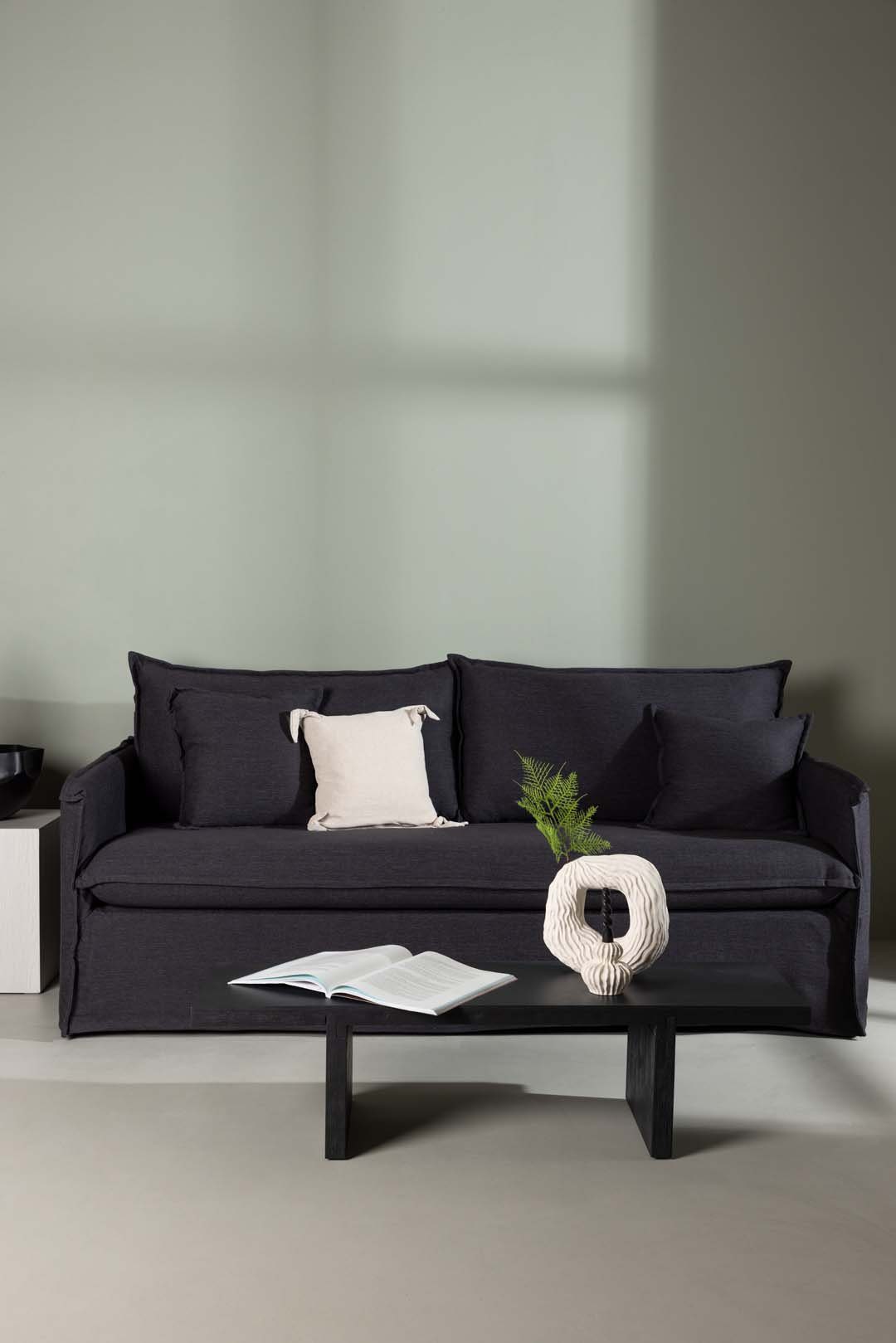 Sofa 3 schwarz. Personen Nova ebuy24 Sofa