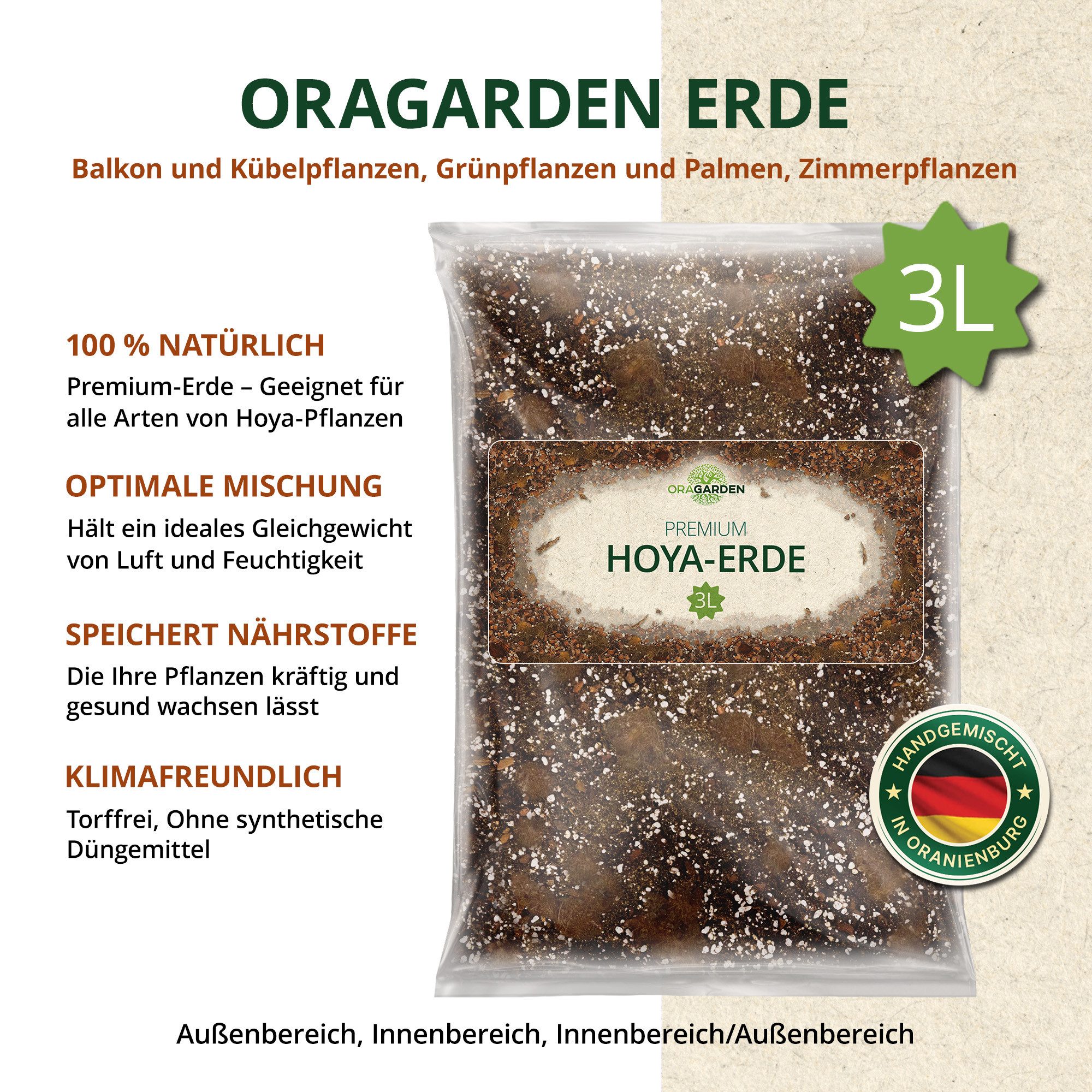 OraGarden Gartenbau-Substrat Hoya-Erde, mit Wurmhumus – Bild 4 von 5