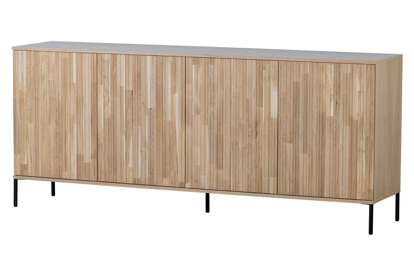 WOOOD Sideboard New Gravure - 200 cm - Eiche Naturel, FSC®-zertifiziert, Made in Holland