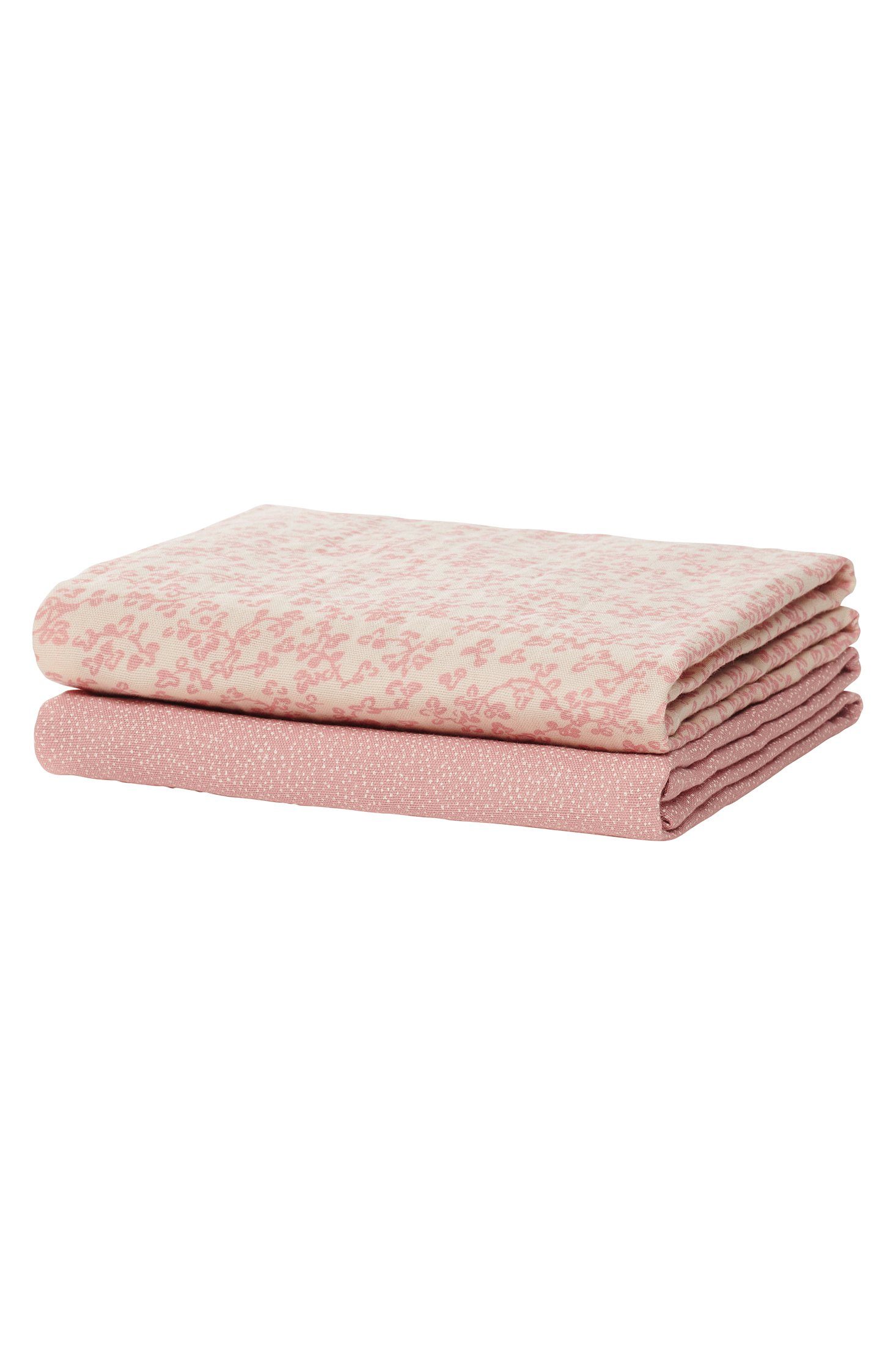 Noppies Windeln Noppies Multi-Pack Mulltuch Mixed 2-pack 70x70 cm (1-St) Misty Rose