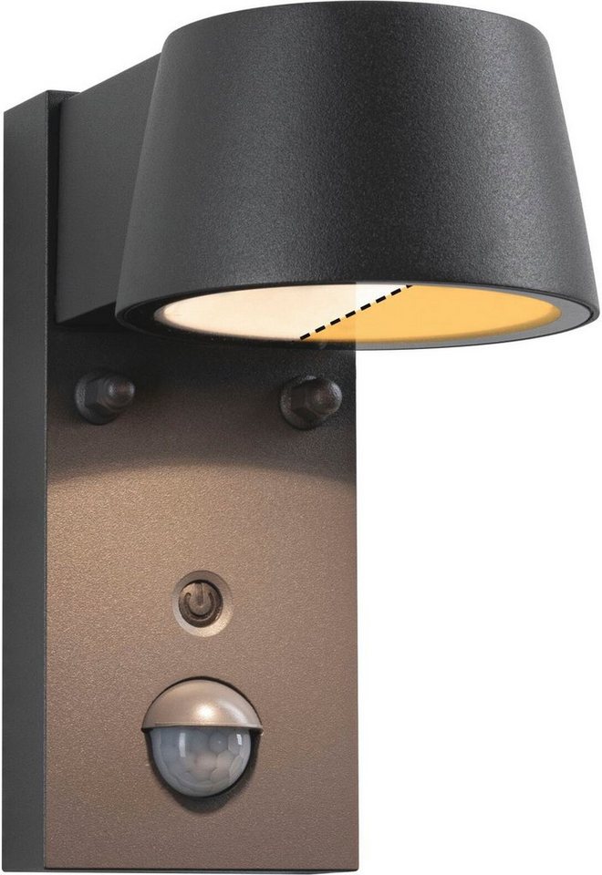 Paulmann Außen-Wandleuchte Capea, LED fest integriert, Warmweiß,  insektenfreundlich, 2200 Kelvin bis 3000 Kelvin: Licht mit  Tunable-Warm-Funktion