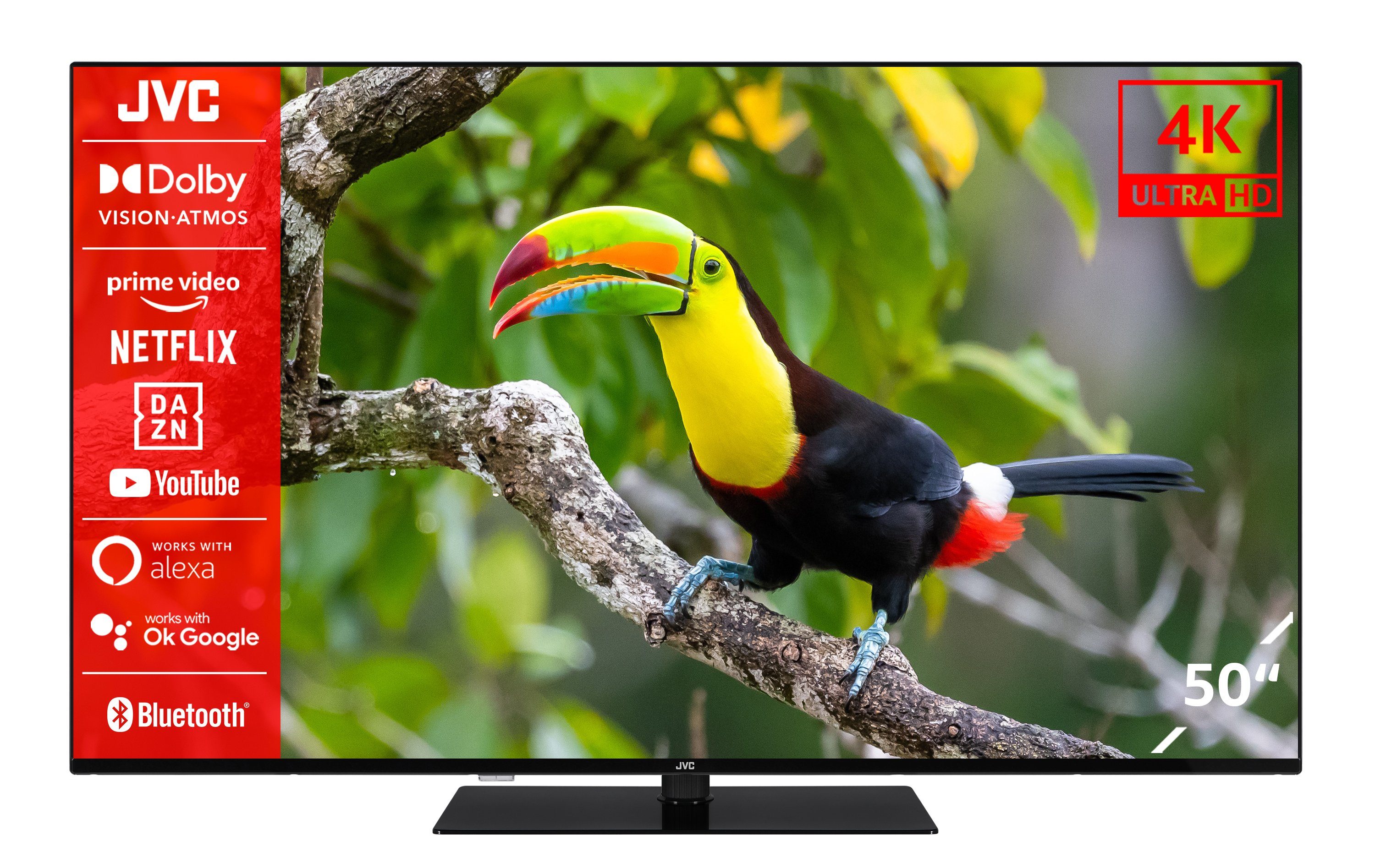 JVC LT-50VU6355 LCD-LED Fernseher (126 cm/50 Zoll, 4K Ultra HD, Smart TV, Dolby Vision HDR, Triple-Tuner, Dolby Atmos, Bluetooth)