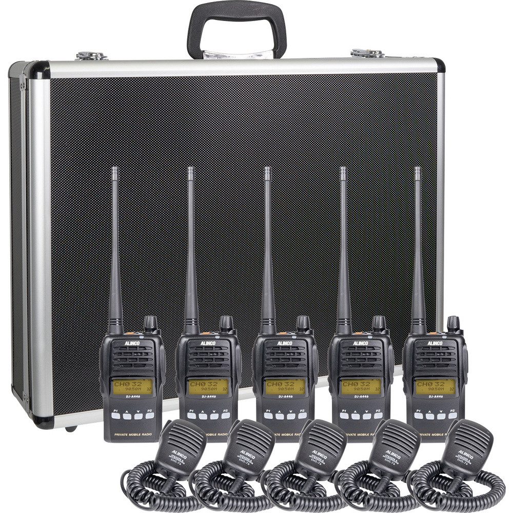 Walkie Talkie Alinco Team-Set DJ-A-446 EMS-76 150106 PMR-Handfunkgerät 5er Set
