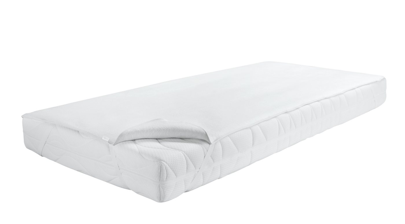 Matratzenschoner aus gezwirnten Zwirn-Calmuc Garn. Matratzenauflage als Matratzenschutz Dormisette