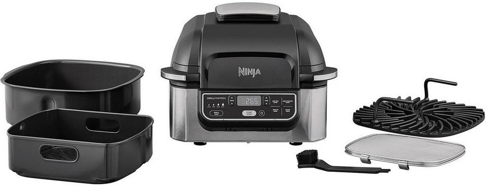 NINJA Heißluftfritteuse und Grill AG301EU, 1760 W, bis zu 5,8 L Volumen, incl. Zubehör