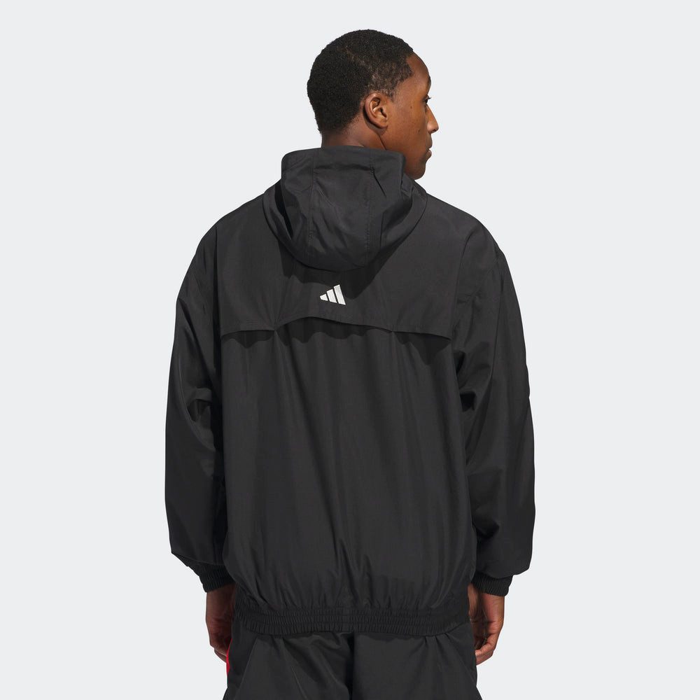 adidas Originals Windbreaker Anthony Edwards Anorak Pullover - Black