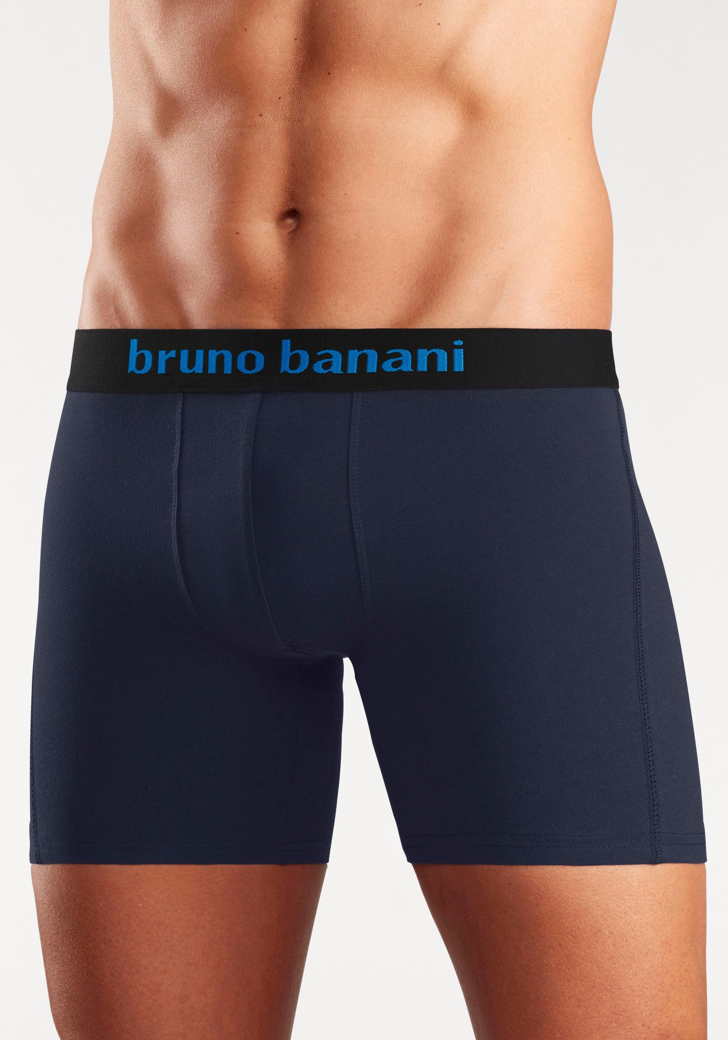 Bruno Banani Boxer Boxershorts für Herren (Packung, 4-St) mit längerem Bein und auffälligen Logobund