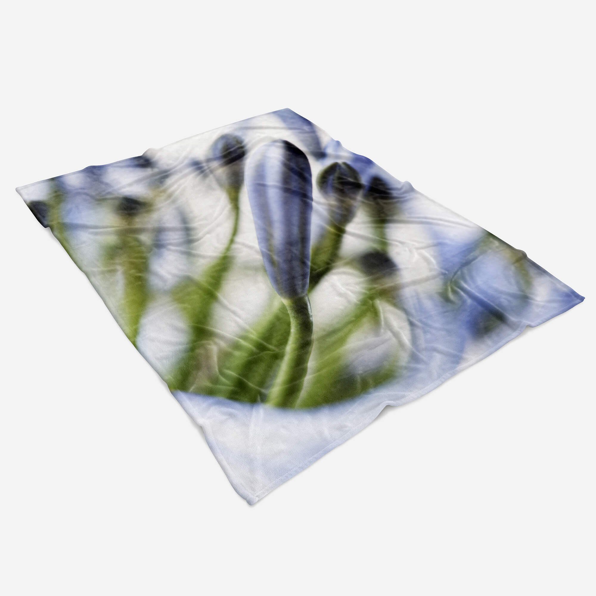 Handtücher Saunatuch Handtuch Blüten Handtuch (1-St), Fotomotiv Blumen Art Kuscheldecke mit Strandhandtuch Baumwolle-Polyester-Mix Sinus Makr,