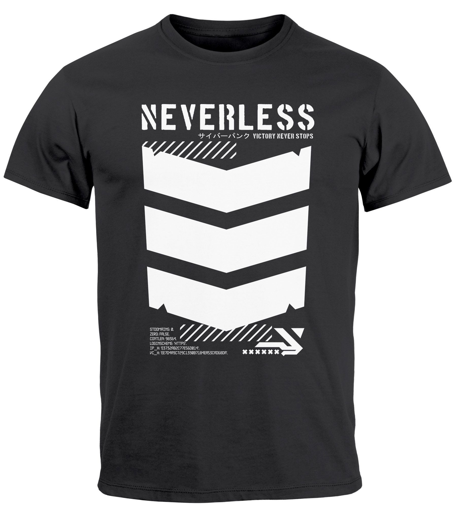 Neverless Print-Shirt Herren T-Shirt Techwear Trend günstig online kaufen