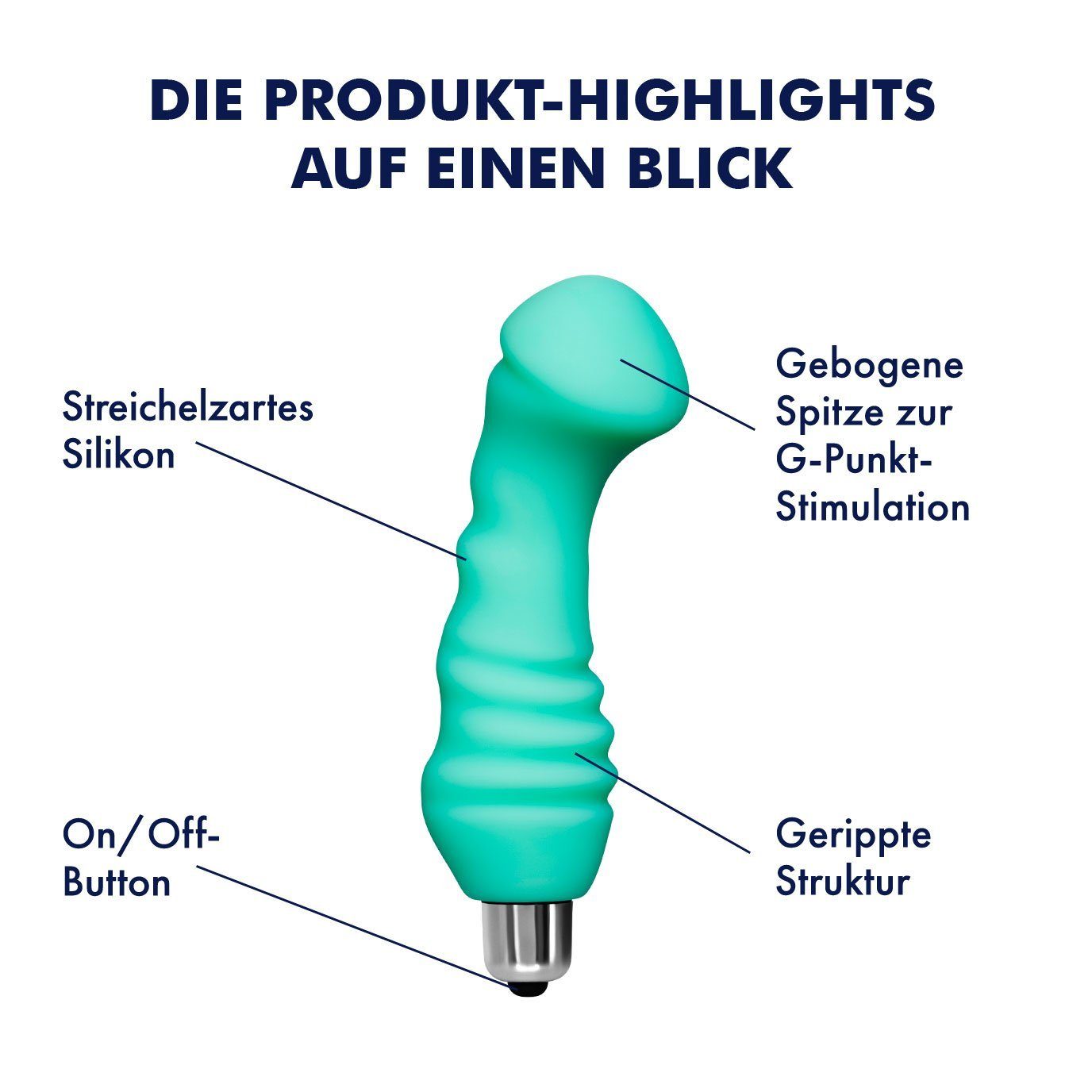 Silikon EIS EIS Klitoris-Stimulator G-Punkt-Vibrator aus (14,5cm)