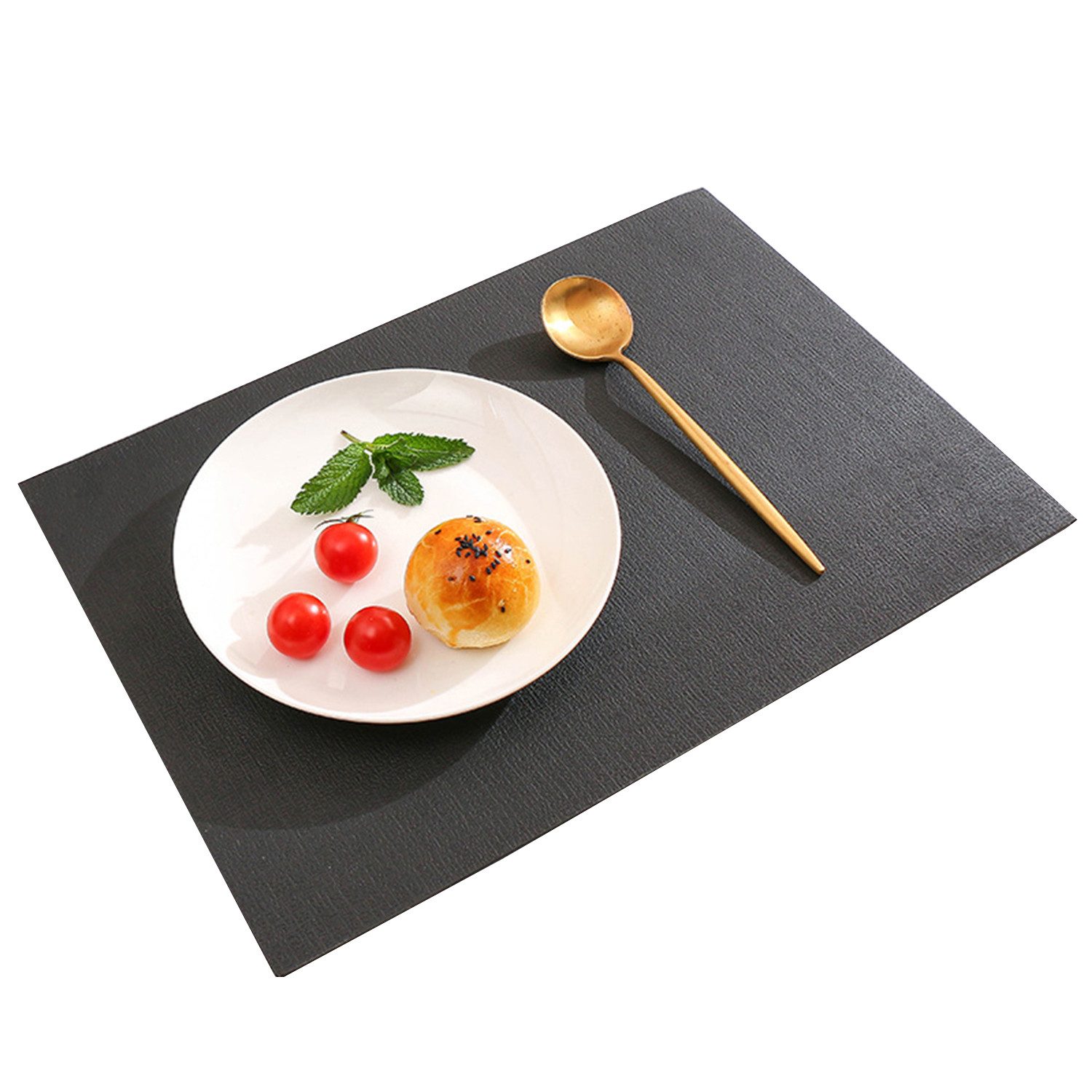 RWEUOQ Platzset 4-St Tischmatte Kunstleder abwischbar günstig online kaufen