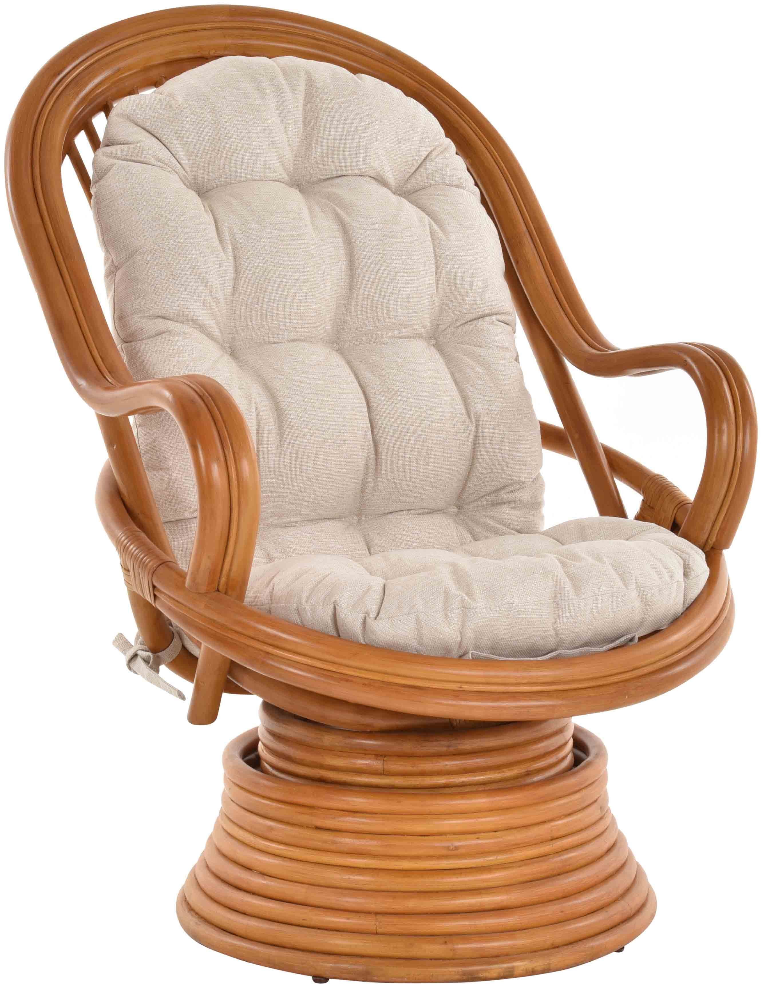 hohe Wippsessel Drehwippsessel Home Fernsehsessel, Natur Rattan Krines Relaxsessel Terracotta-Dunkel Relaxsessel, drehbarer Rückenlehne