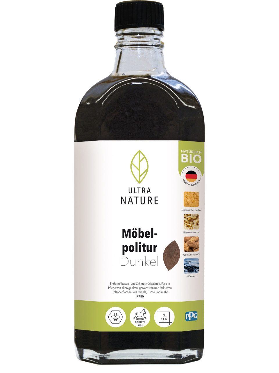 ULTRA NATURE Ultra Nature Möbelpolitur 250 ml dunkel Holzpflegeöl