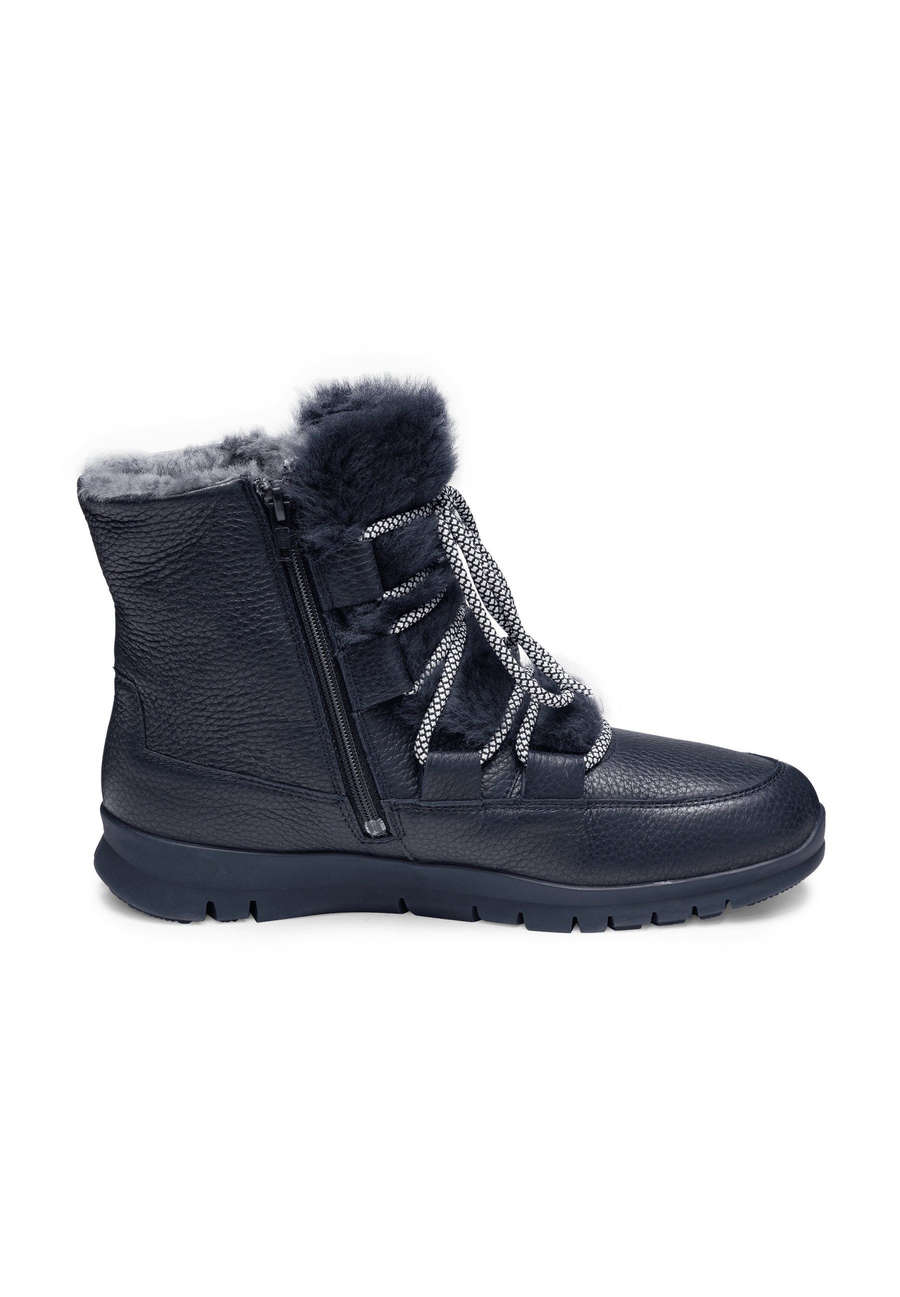 Damenschuhe Hirschleder Stiefelette Stiefelette marine vitaform