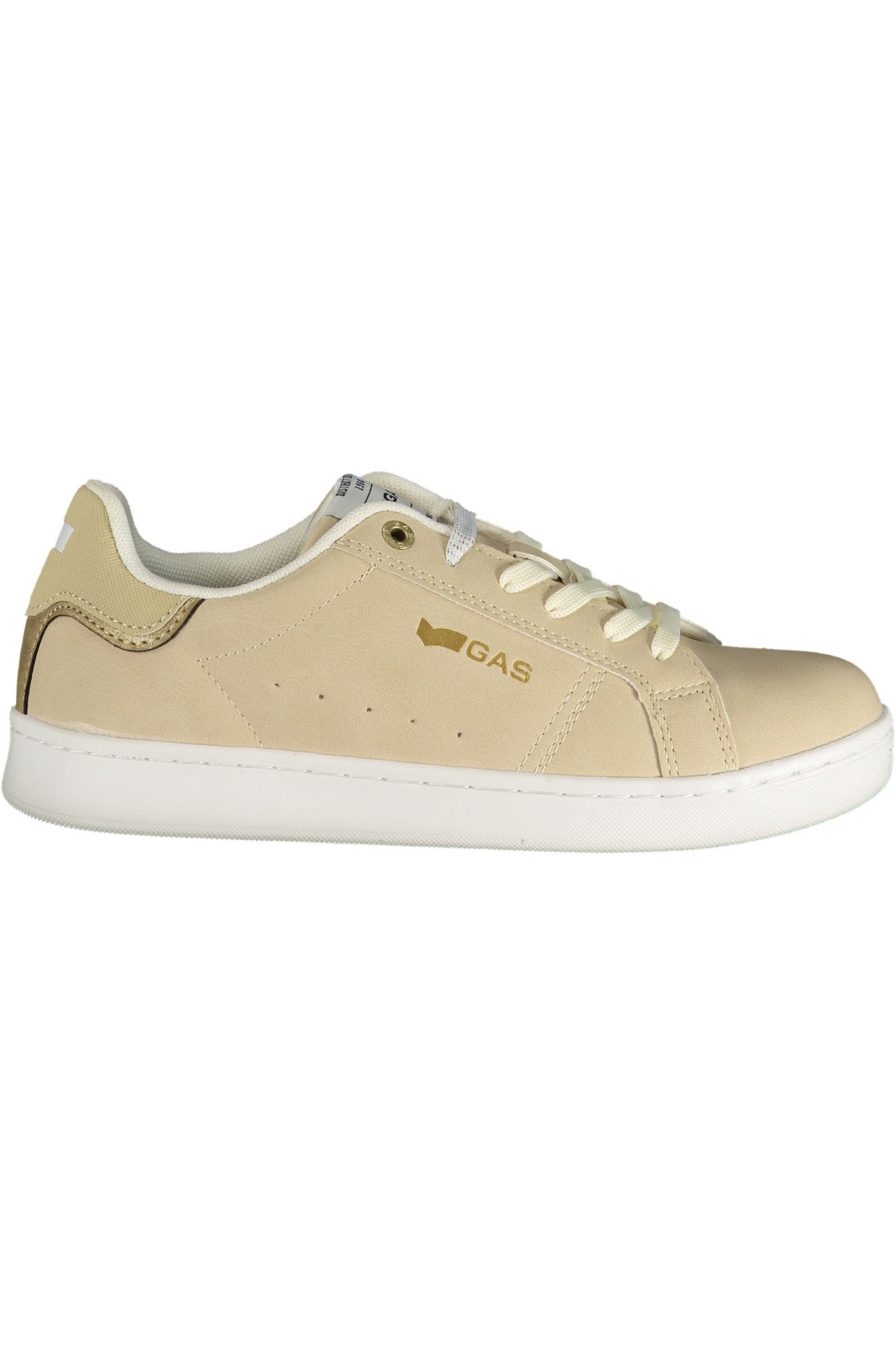 GAS Sneaker Beige Damensportschuhe mit goldenen Details und