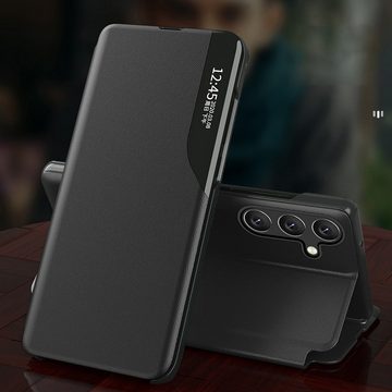 COFI 1453 Smartphone-Hülle Eco Leather View Hülle für Xiaomi Redmi 13C / Poco C65 Schwarz