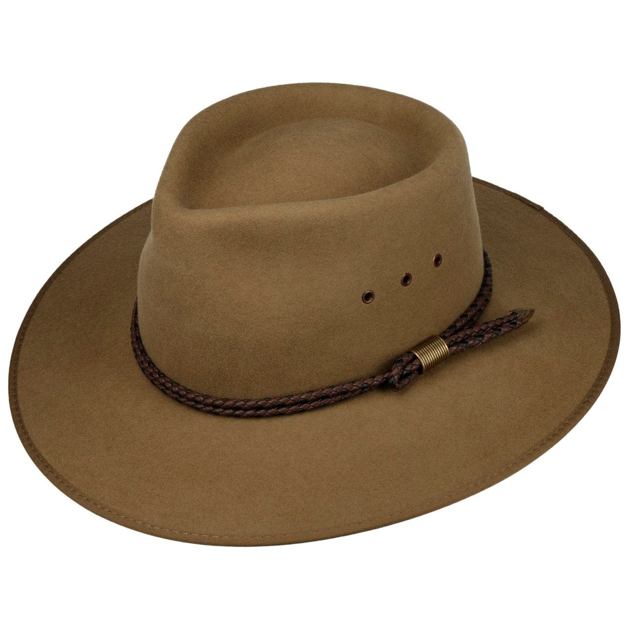 STATESMAN Cowboyhut (1-St) Wollfilzhut mit Lederband