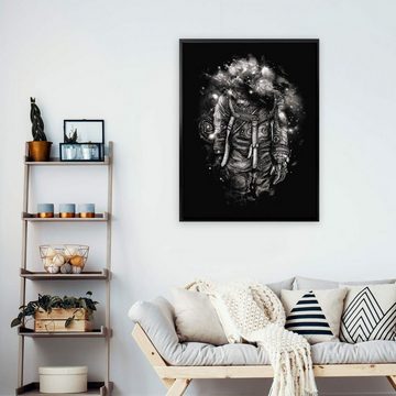 Wall-Art Poster Universum Astronaut Schwarz Galaxie, Astronaut (1 St), Poster ohne Bilderrahmen