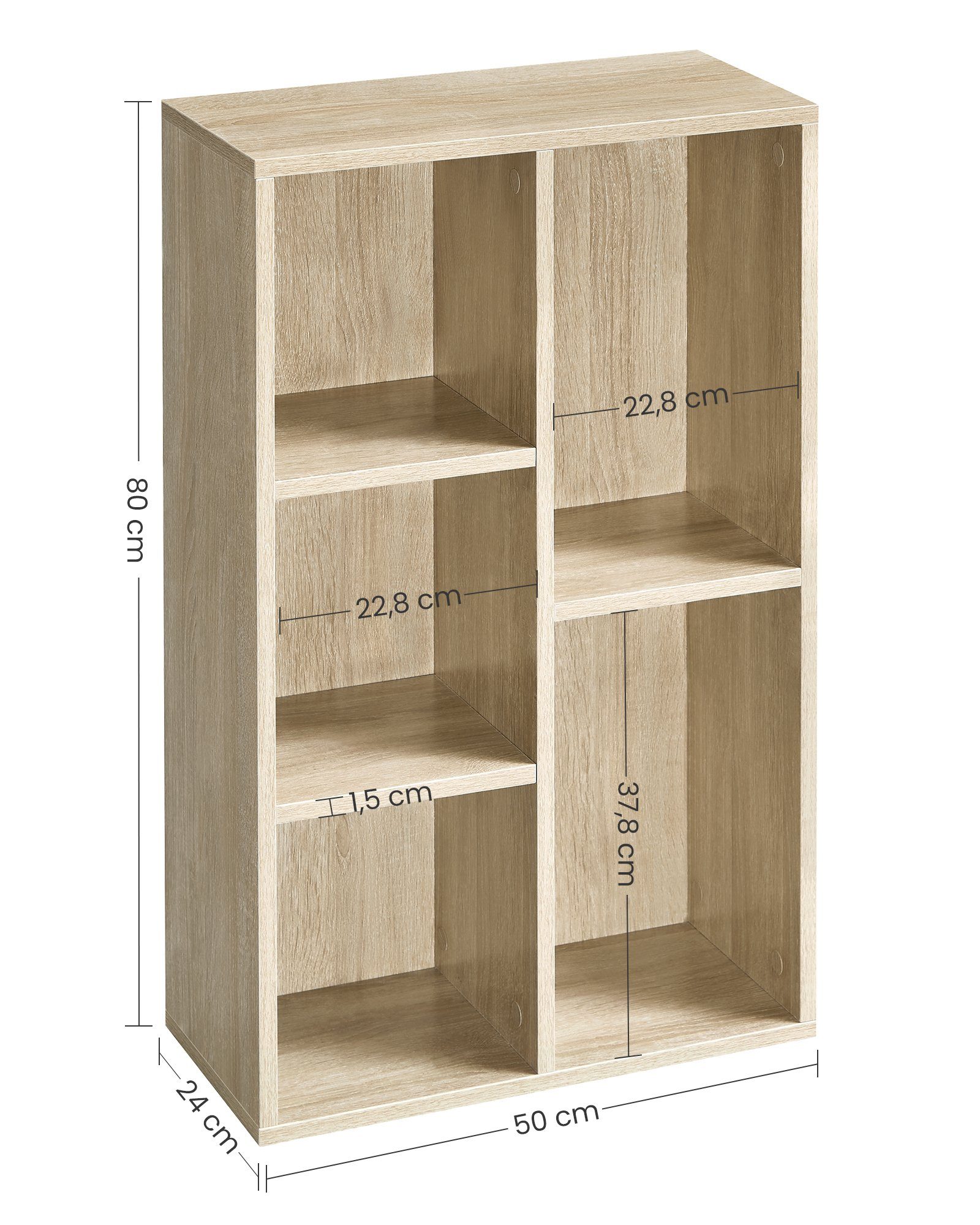 VASAGLE Bücherregal Standregal, mit 5 Fächern, günstig online kaufen