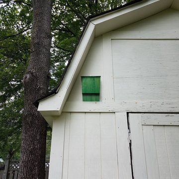 relaxdays Vogelhaus Grüner Fledermauskasten aus Holz