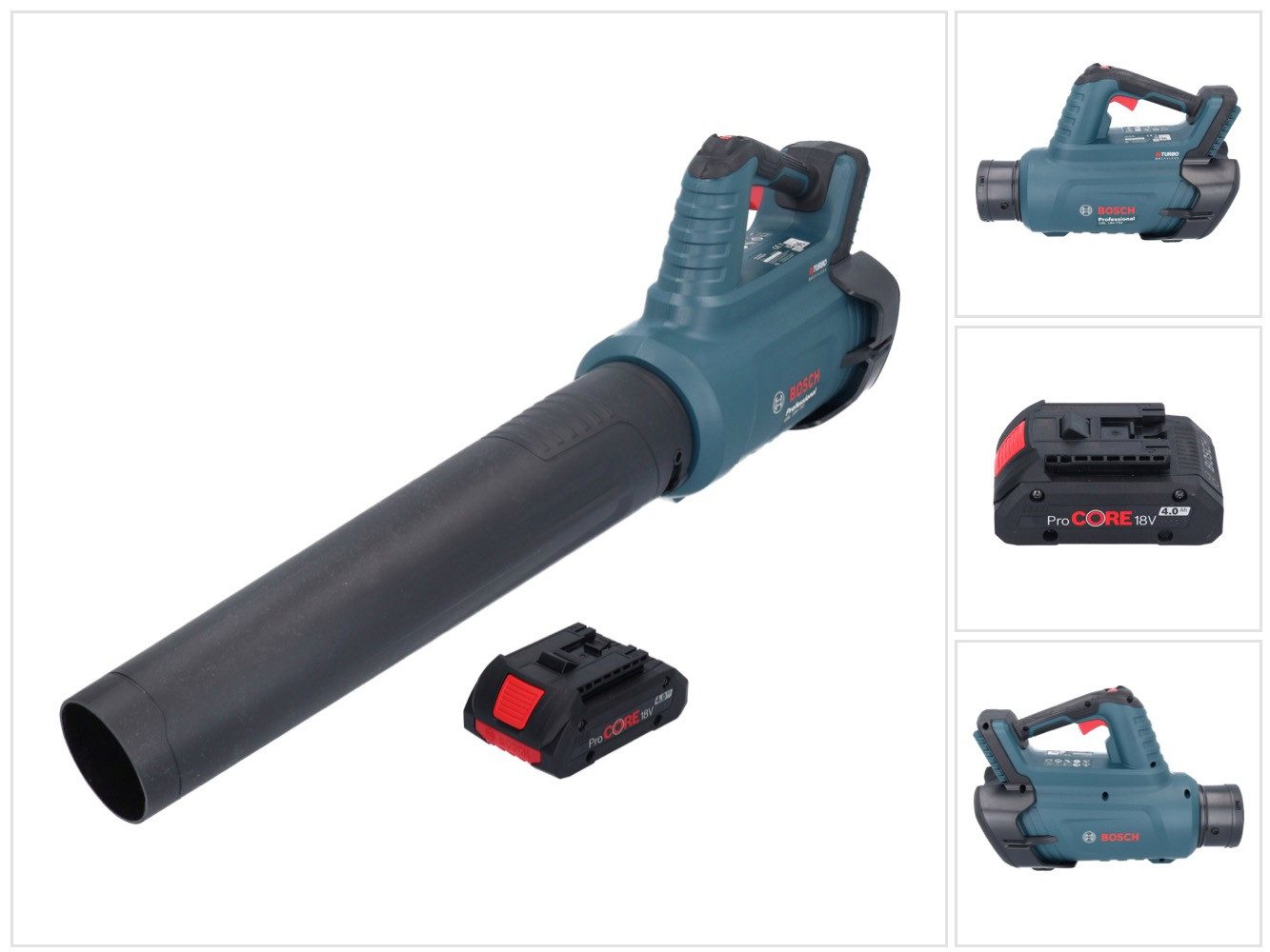 Bosch Professional Akku-Laubbläser GBL 18V-750 Professional Akku Gebläse 18 V BITURBO Brushless + 1x