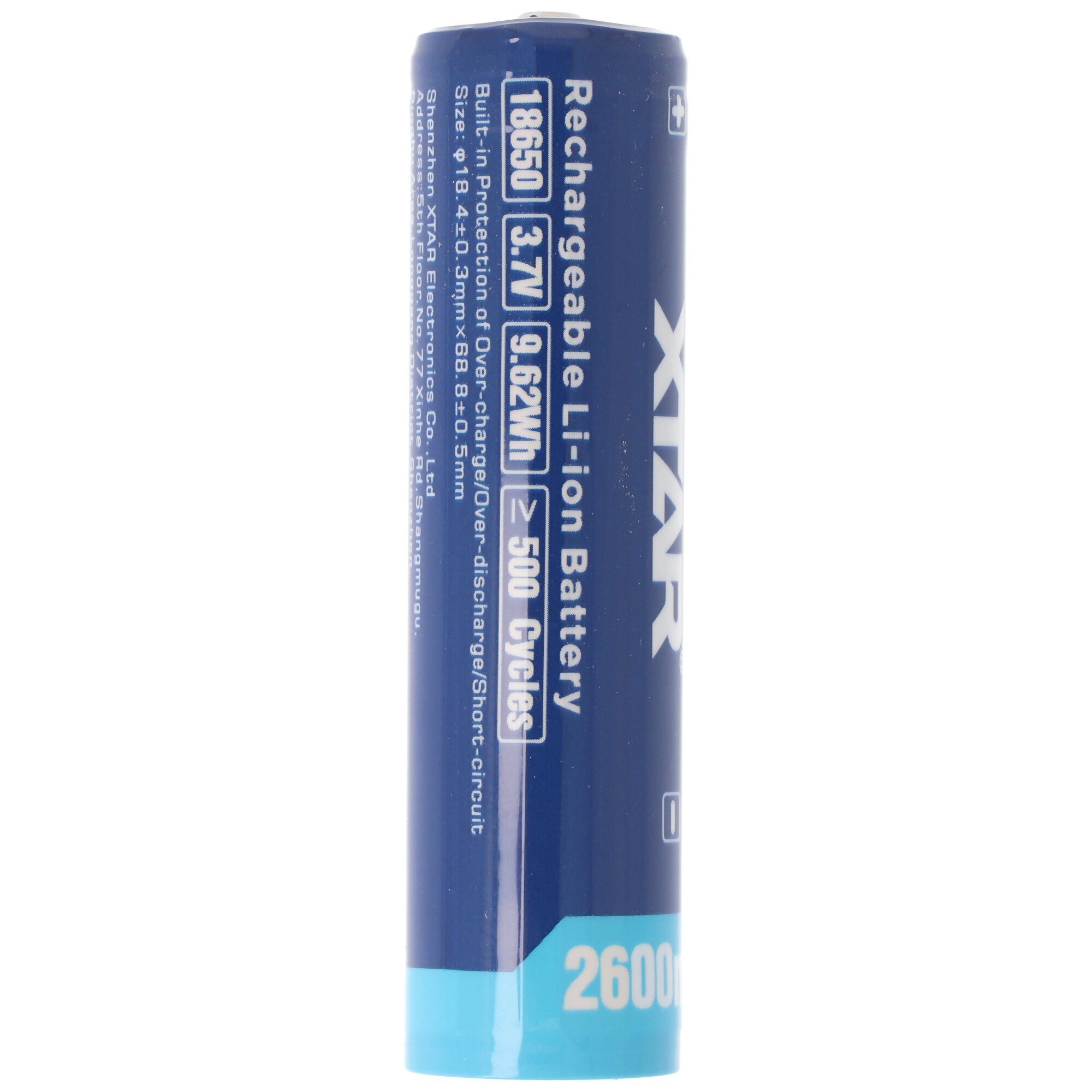 XTAR XTAR 18650 2600mAh 3,6V - 3,7V Li-Ion-Akku geschützt mit Kopf, Abmess Akku 2600 mAh (3,7 V)