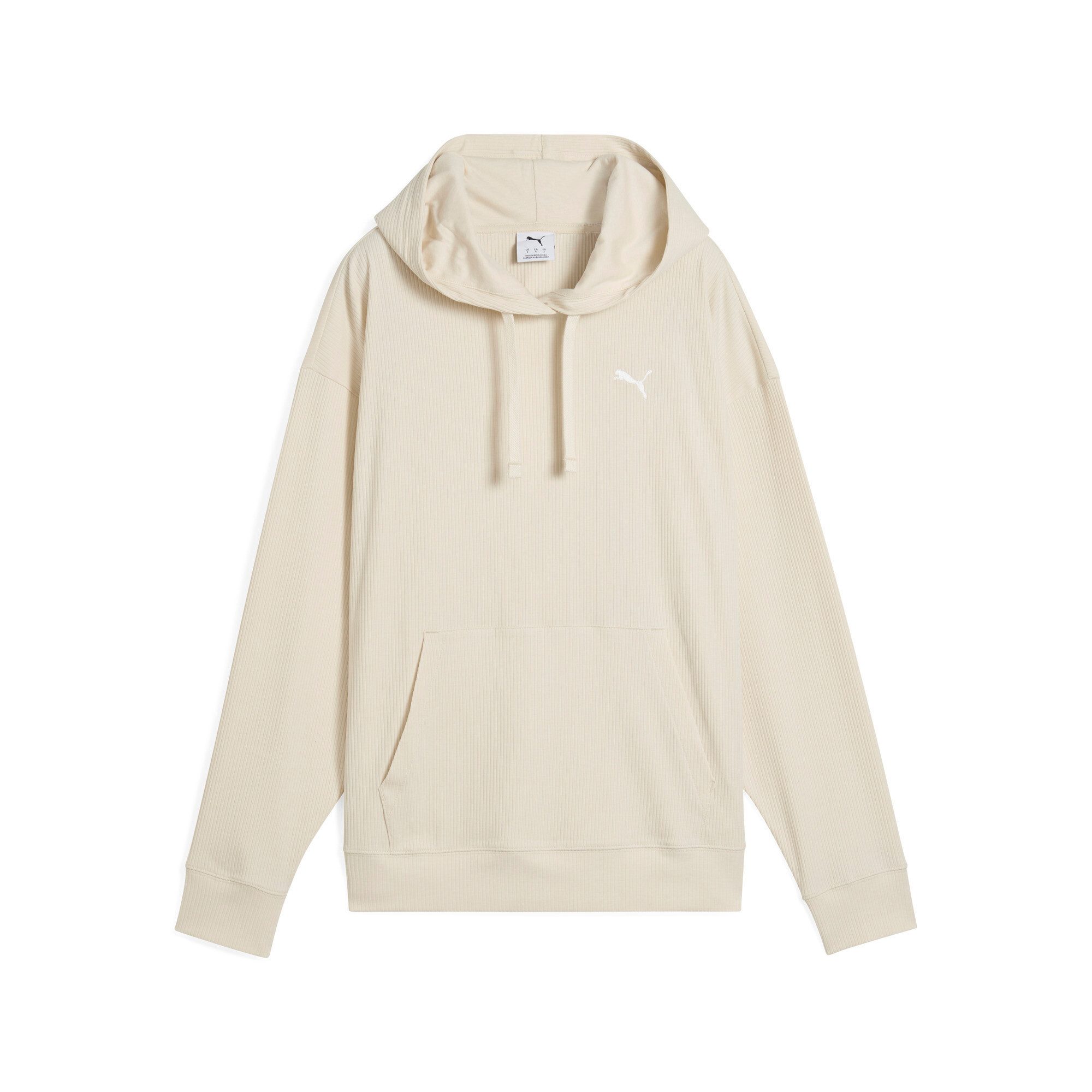 PUMA Kapuzensweatshirt ESS ELEVATED Comfort Rib Hoodie ALPINE SNOW