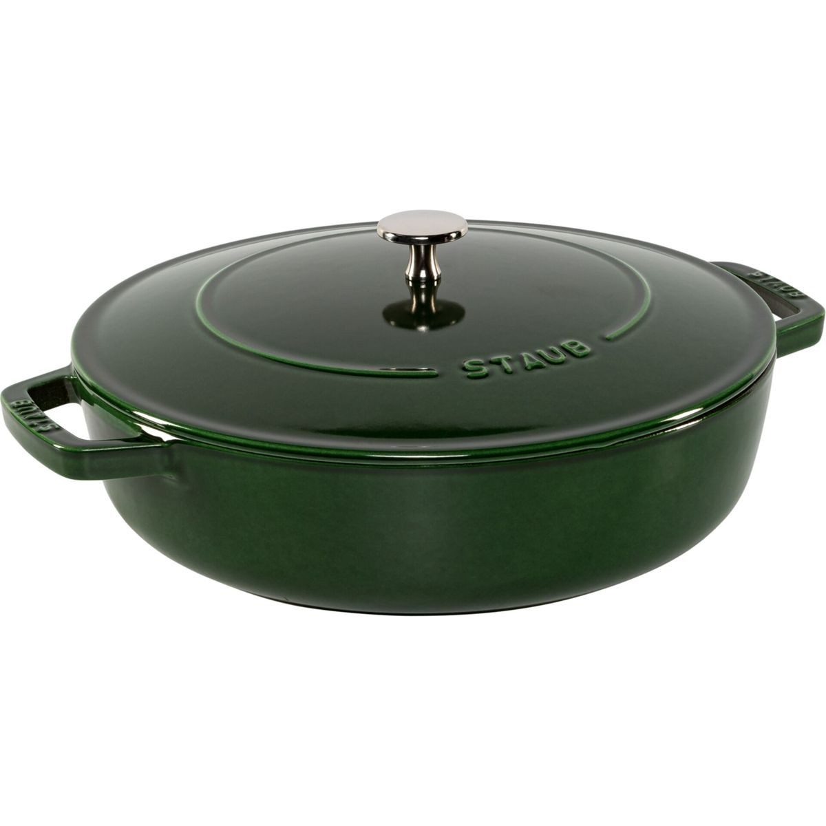 Staub Auflaufform Bräter Chistera 28 cm basilikumgrün, Gusseisen