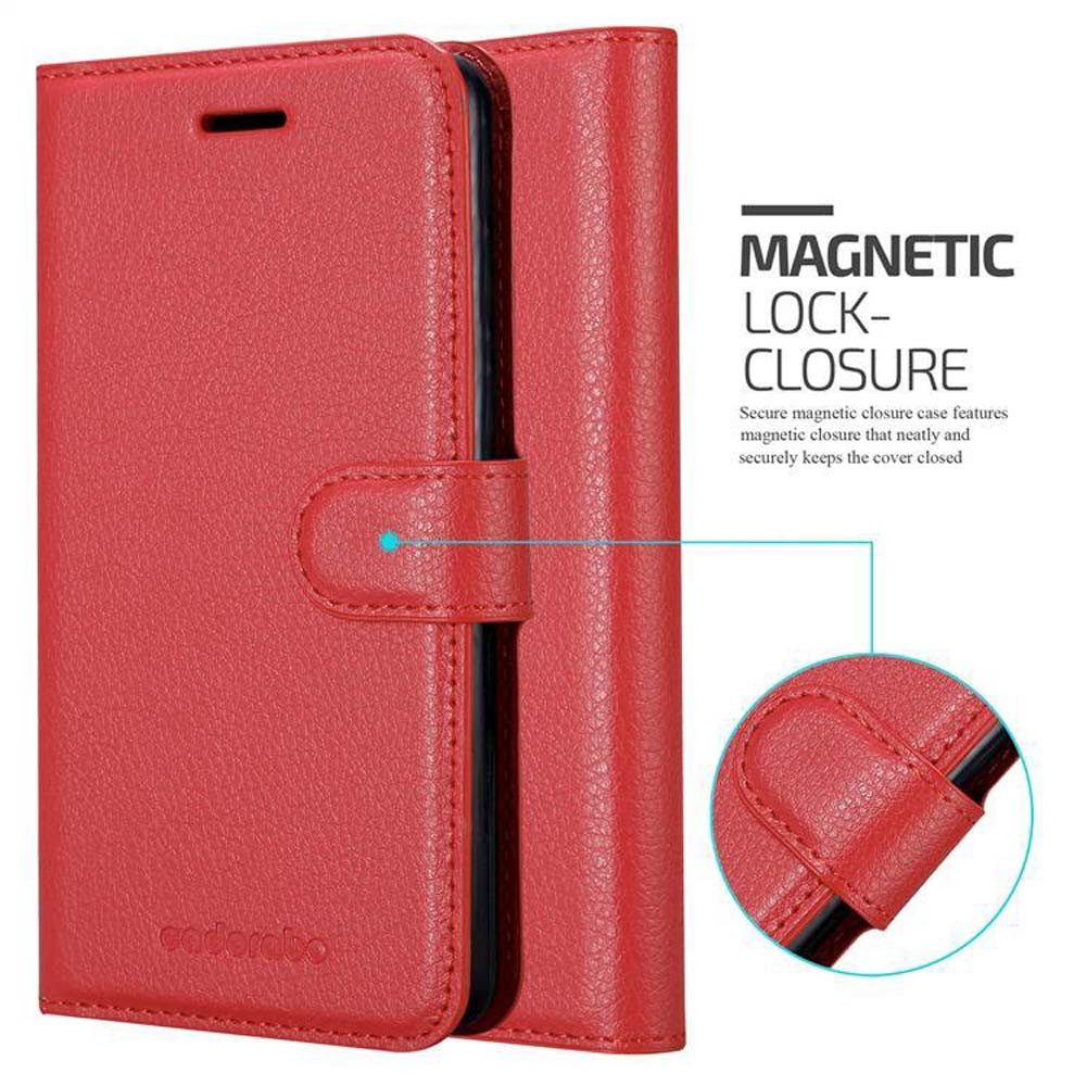Cadorabo Handyhülle für Samsung Galaxy J4 PLUS Hülle Samsung Galaxy J4 PLUS, Hülle Schutzhülle mit Standfunktion, Kartenfach und Magnetverschluss