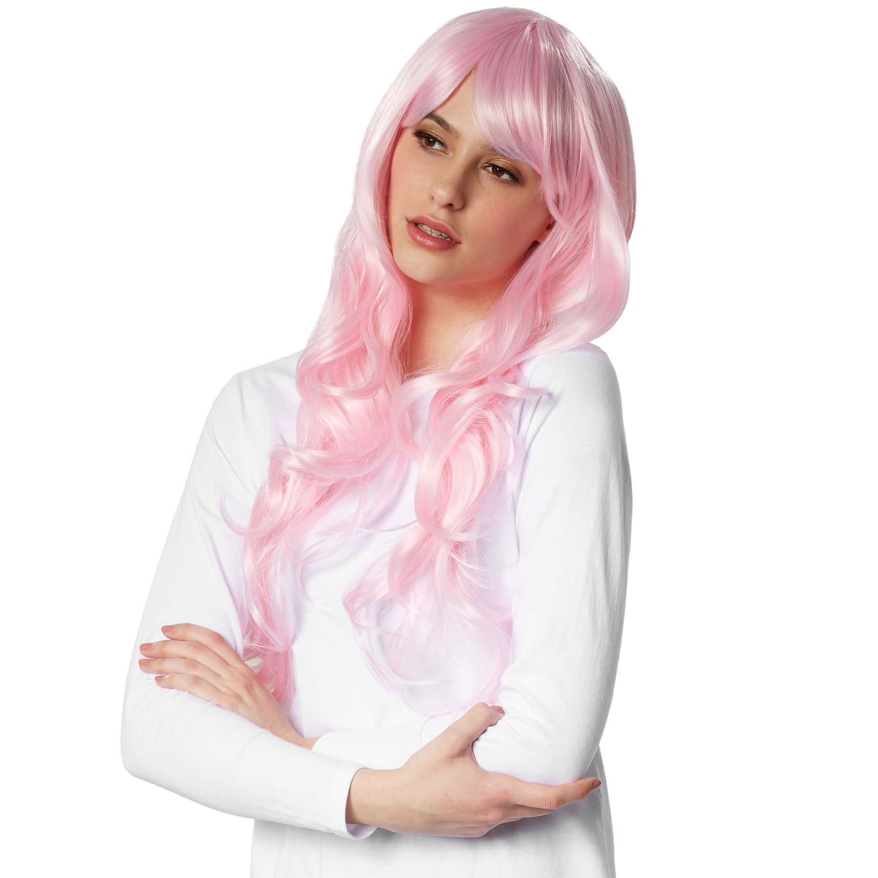 dressforfun Kostüm-Perücke Kunsthaar, zu vielen Outfits & Auftritten, Leicht & angenehm zu, Langhaarperücke mit fallenden Locken, Länge ca. 65 cm, Inkl. Haarnetz