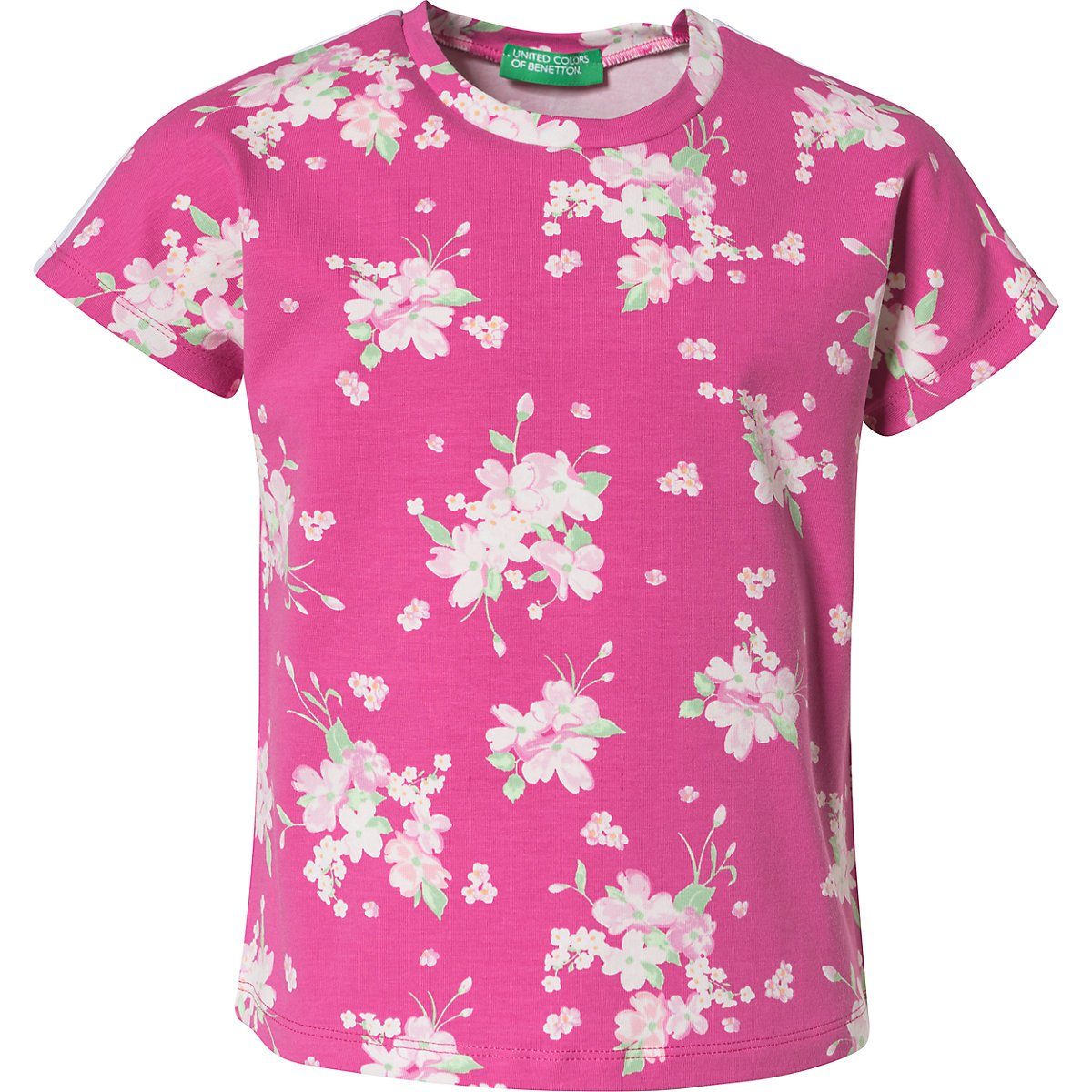 Mädchen, 96% United of T-Shirt 4% für Elasthan Colors Benetton T-Shirt Obermaterial: Baumwolle,