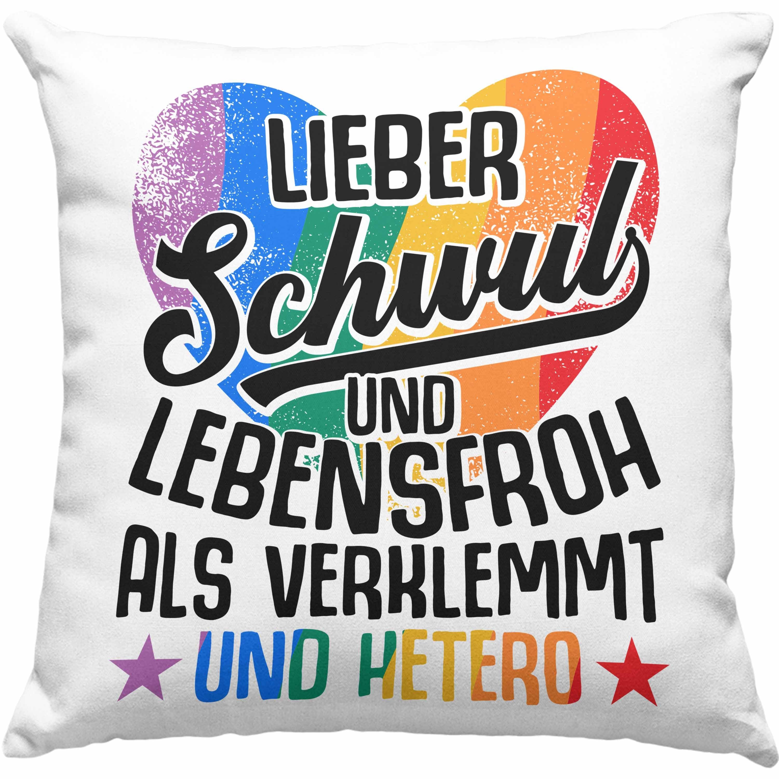 Trendation Dekokissen Trendation LGBT Kissen Geschenk für Schwule
