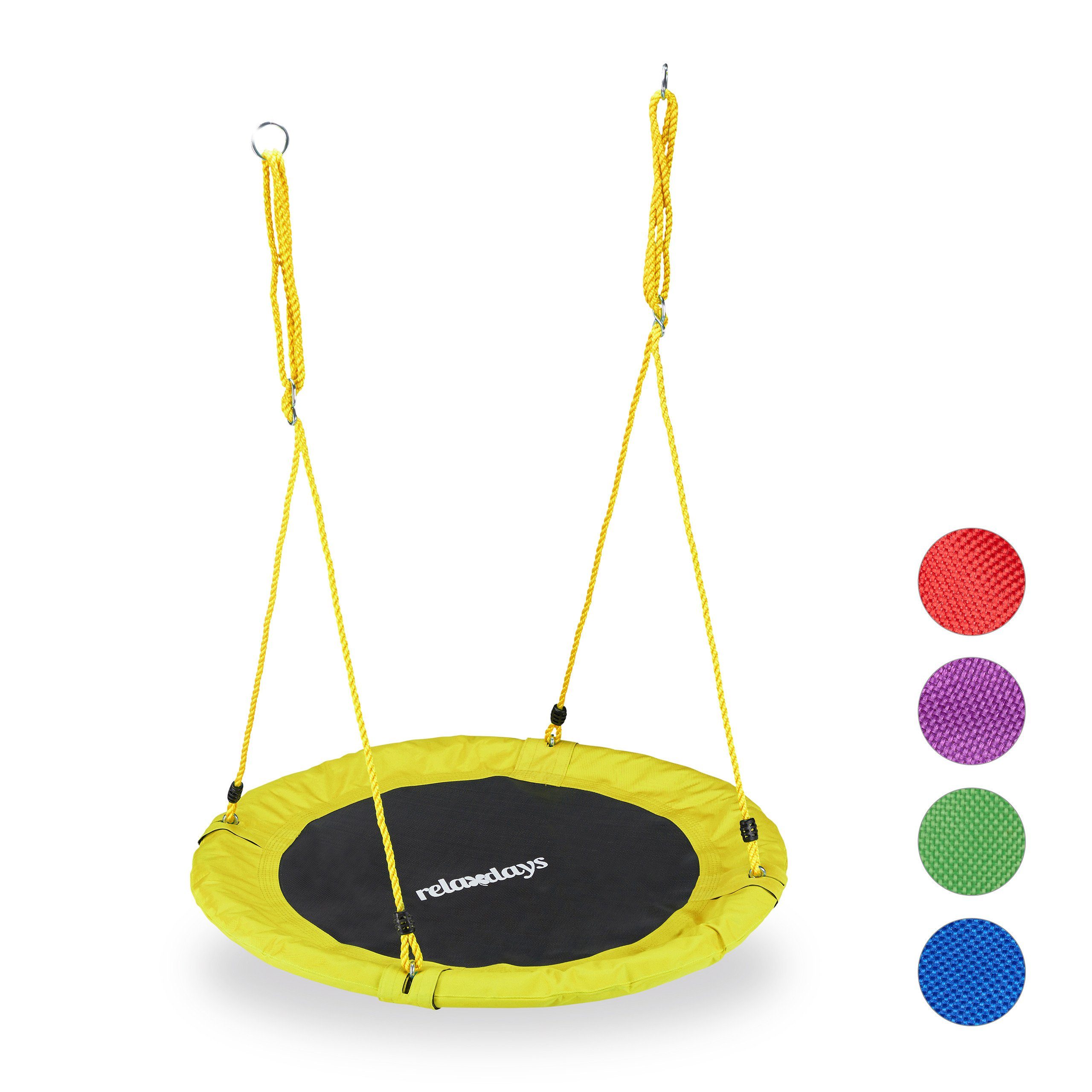 relaxdays Nestschaukel 90 cm, Gelb günstig online kaufen