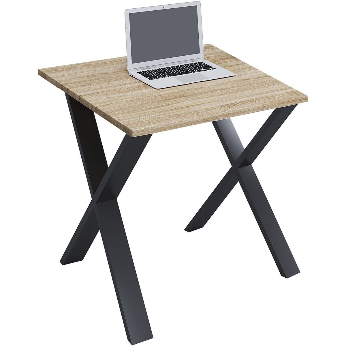 VCM Schreibtisch Lona, rechteckig, Tiefe 50 cm, X-Fuß schwarz