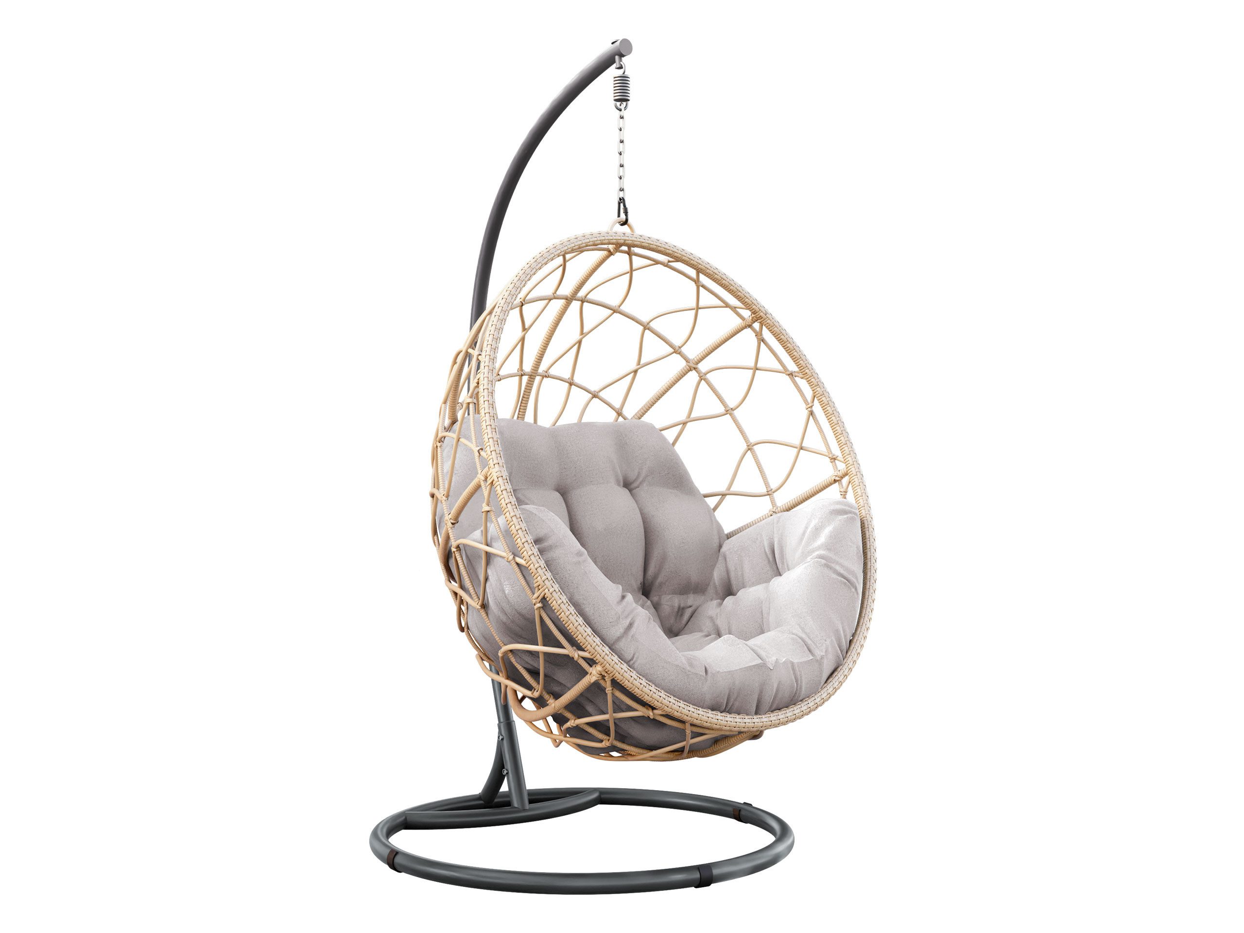 MIRJAN24 Hängesessel Aria, Korb aus natürlichem Rattan, Aluminiumskelett. € 375,00
