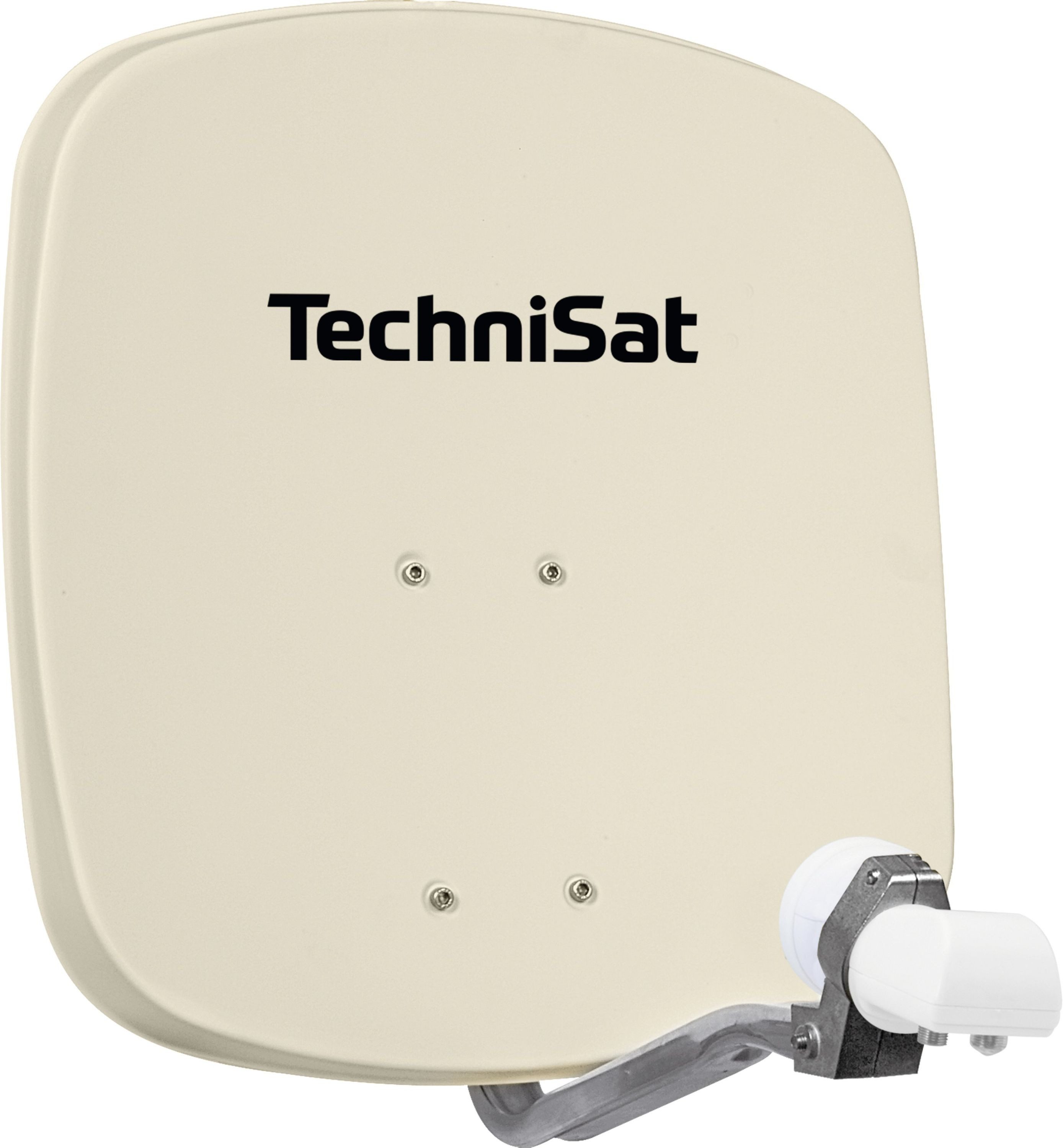 TechniSat DIGIDISH 45 mit Universal-Twin-LNB Sat-Spiegel (45 cm, Aluminium, Twin-LNB für 2 Teilnehmer, 1 Orbitposition, inkl. Wandhalterung)