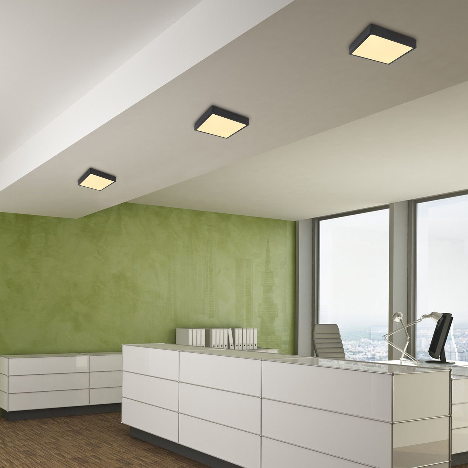 Deckenlampe LED Dimmbar Deckenleuchte Wohnzimmer Deckenleuchte Schlafzimmer GLOBO Globo