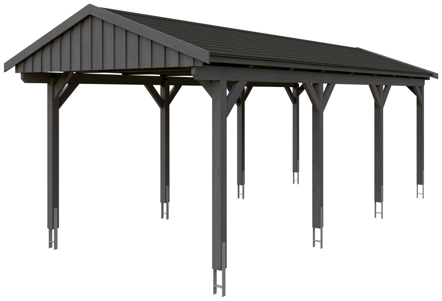 317x808 Einfahrtshöhe, Skanholz 273 cm Einzelcarport cm, Schindeln BxT: mit Fichtelberg, schwarzen