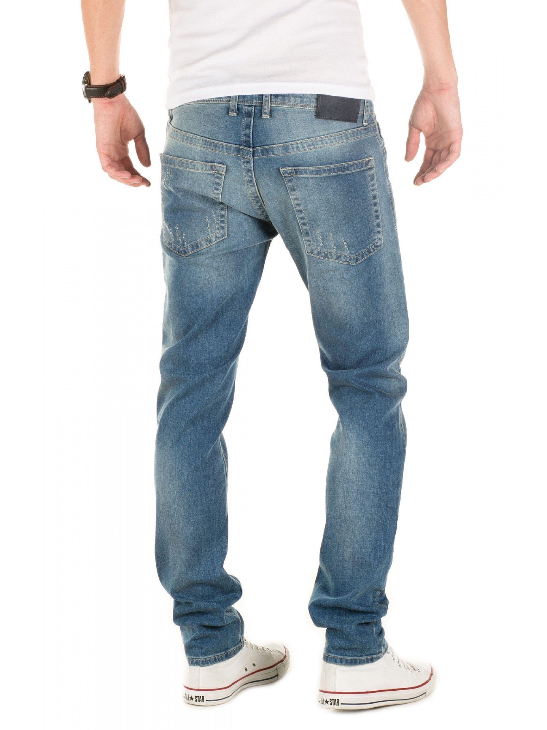WOTEGA Slim-fit-Jeans Jeans Pete destroyed Herren Jeans mit Stretchanteil