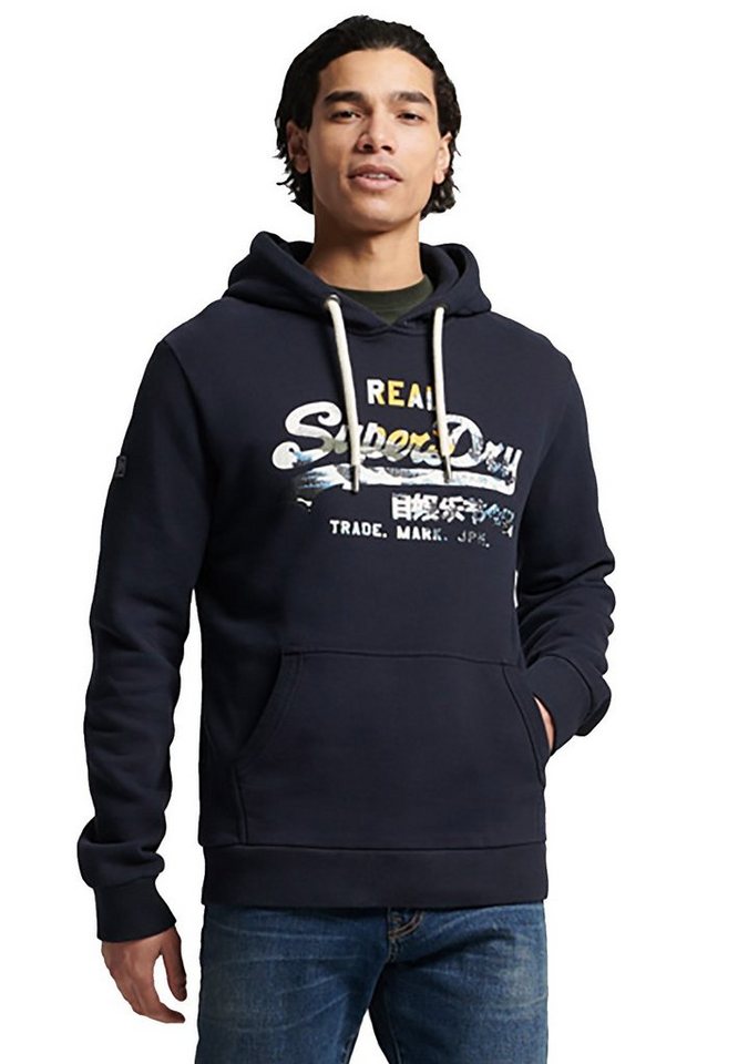 Superdry Hoodie Superdry Hoodie VINTAGE VL NARRATIVE HOOD UB Eclipse Navy  Dunkelblau