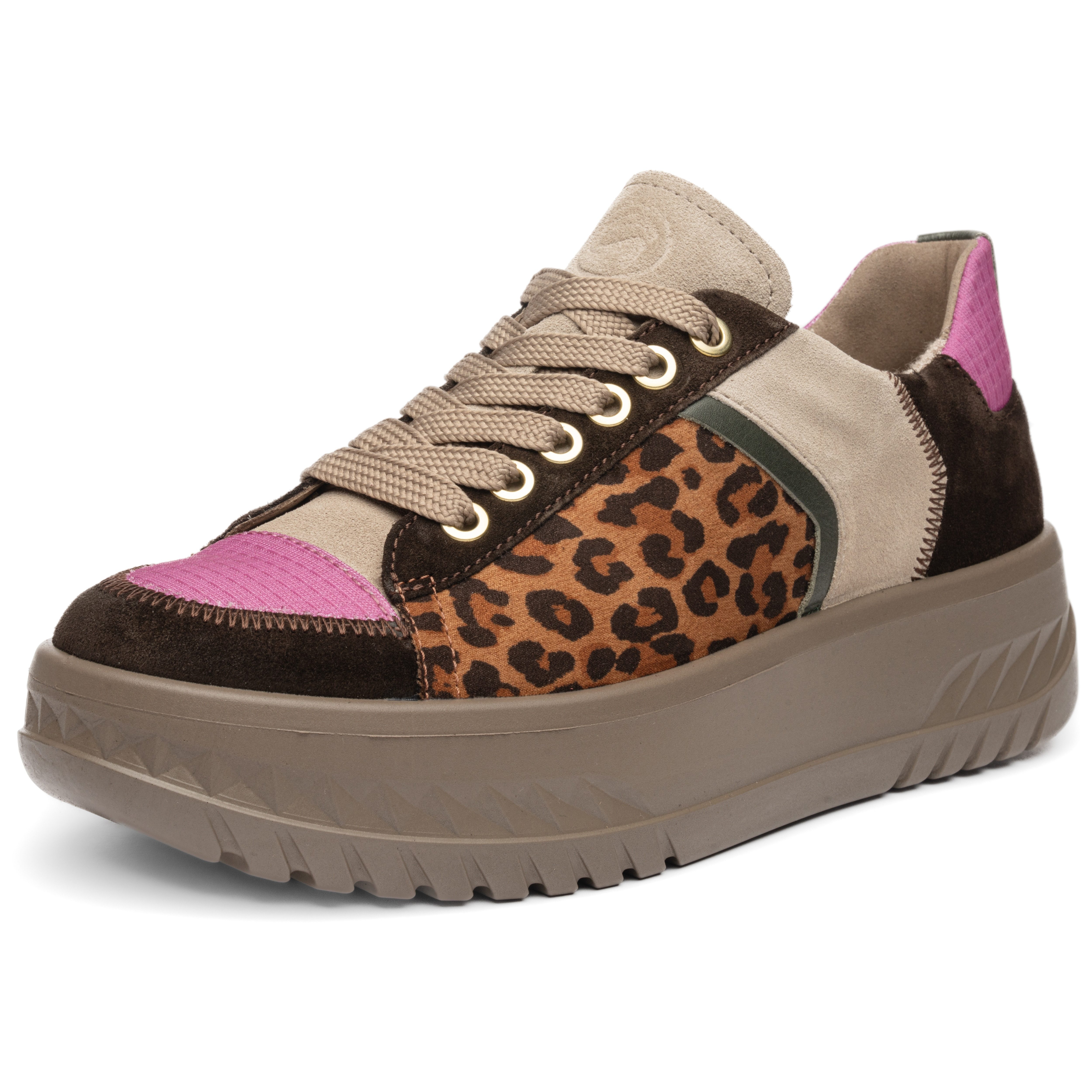 Ara MONACO Plateausneaker Freizeitschuh, Halbschuh, Schnürschuh mit Besätzen, H-Weite