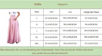 KIKI A-Linien-Rock Faltenrock Damen Lang Maxi Röcke Klassischer Einfarbiger Plisseerock