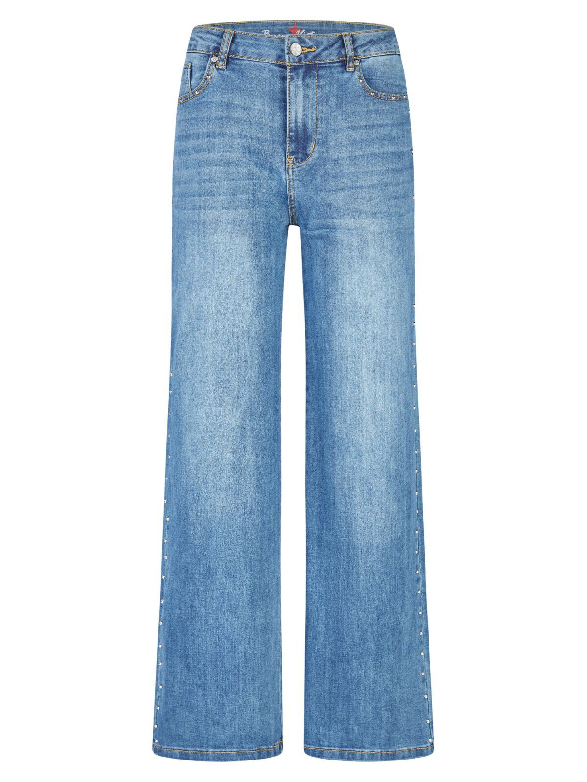 Regular-fit-Jeans ? Damen Jeans ? Wide Leg Fit ? Stretch Denim ? Strassdetails ? Wide Le