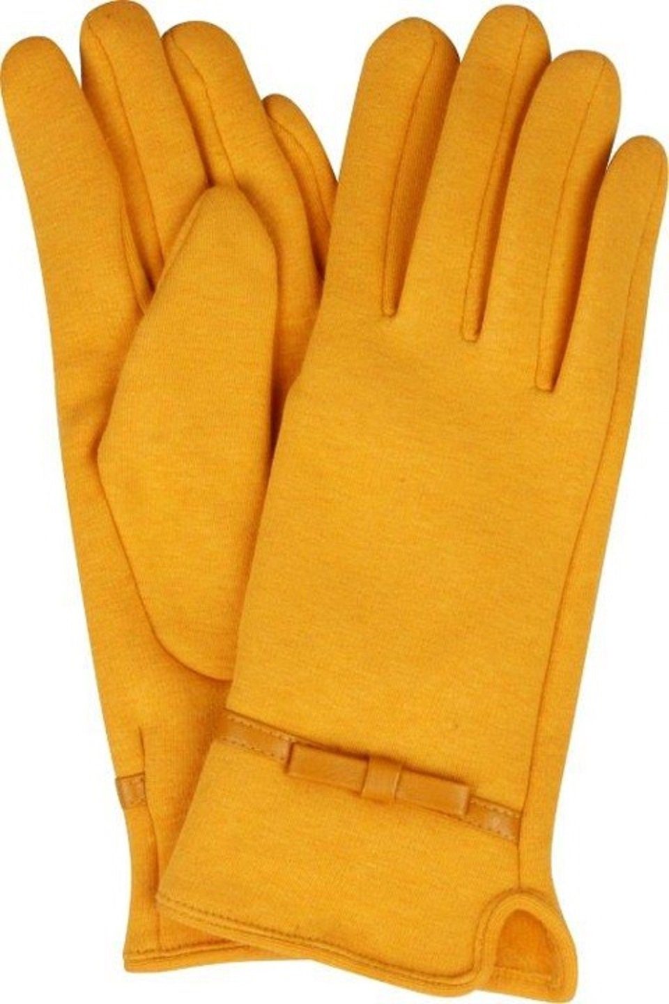 gelb York Baumwollhandschuhe Jersey Capelli Handschuhe mit Schleife New