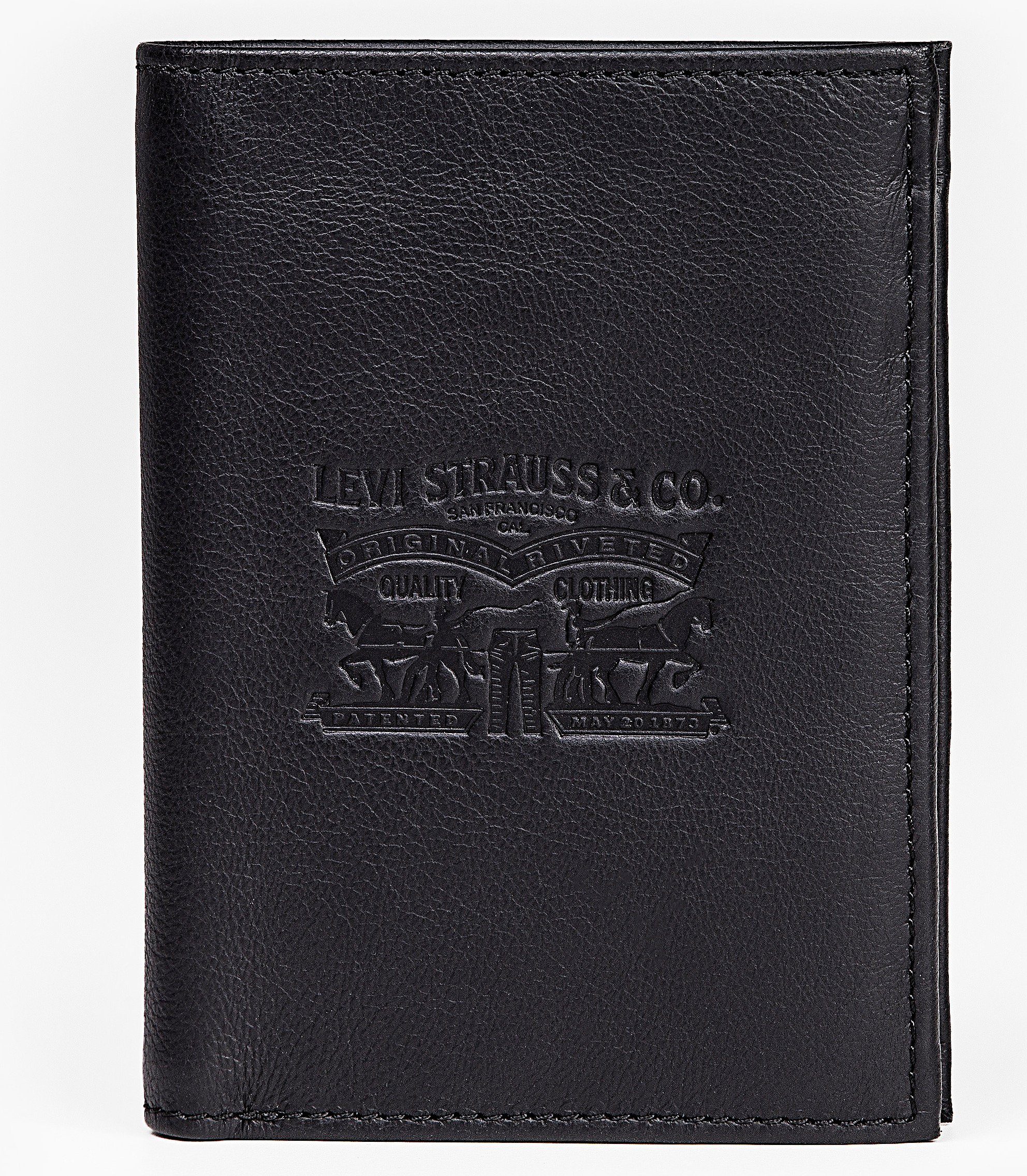 VINTAGE TWO VERTICAL schwarz schöner COIN Prägung WALLET, mit Geldbörse HORSE Levi's®