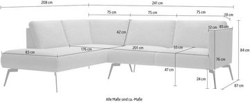 andas Ecksofa Horna, L-Form, mit Komfortschaum