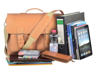 Ruitertassen Aktentasche Classic Adult, 42 cm Lehrertasche mit 3 Fächern, Notebookfach, rustikales Leder