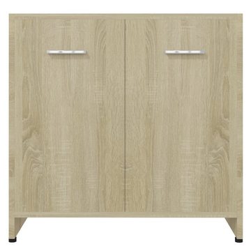 vidaXL Badezimmer-Set Badezimmerschrank Sonoma-Eiche 60x33x61 cm Holzwerkstoff, (1-St)